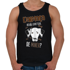 PRINTFASHION Lehet élni, de minek? - Dalmata - Férfi atléta - Fekete
