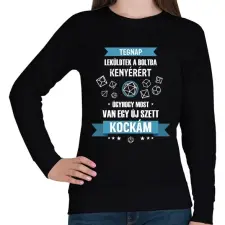 PRINTFASHION Leküldtek a boltba - Női pulóver - Fekete női pulóver, kardigán
