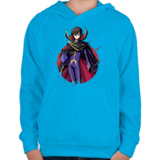 PRINTFASHION Lelouch CG - Gyerek kapucnis pulóver - Azúrkék