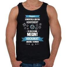 PRINTFASHION Lementem a boltba kenyérért - Férfi atléta - Fekete