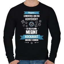 PRINTFASHION Lementem a boltba kenyérért - Férfi pulóver - Fekete férfi pulóver, kardigán