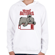 PRINTFASHION Lemerülve - koala - Gyerek kapucnis pulóver - Fehér