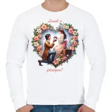 PRINTFASHION Lennél a feleségem? - Férfi pulóver - Fehér