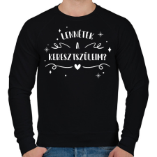 PRINTFASHION Lennétek a keresztszüleim? - Férfi pulóver - Fekete férfi pulóver, kardigán