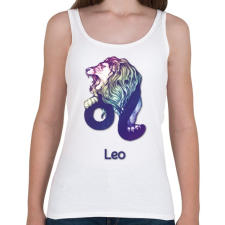 PRINTFASHION Leo színes - Női atléta - Fehér női trikó