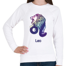 PRINTFASHION Leo színes - Női pulóver - Fehér női pulóver, kardigán