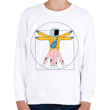 PRINTFASHION Leonardo napjainkban - Gyerek pulóver - Fehér gyerek póló