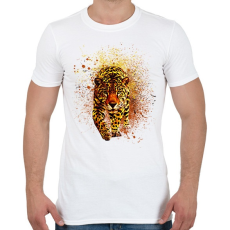 PRINTFASHION leopard abstrakt - Férfi póló - Fehér