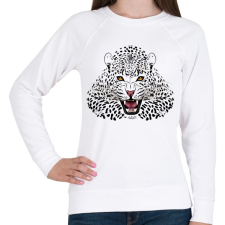 PRINTFASHION Leopard Jaguar Cheetah Black panther - Női pulóver - Fehér női pulóver, kardigán