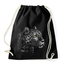 PRINTFASHION Leopárd portré - Sportzsák, Tornazsák - Fekete tornazsák