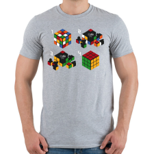 PRINTFASHION Lépések a kirakáshoz - Férfi póló - Sport szürke férfi póló