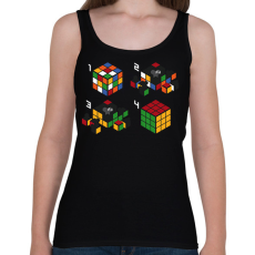 PRINTFASHION Lépések a kirakáshoz - Női atléta - Fekete