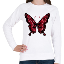 PRINTFASHION Lepke - Női pulóver - Fehér női pulóver, kardigán