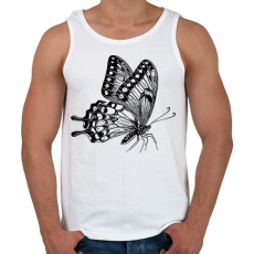 PRINTFASHION Lepke / Pillangó rajz - Férfi atléta - Fehér