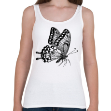 PRINTFASHION Lepke / Pillangó rajz - Női atléta - Fehér