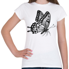 PRINTFASHION Lepke / Pillangó rajz - Női póló - Fehér női póló