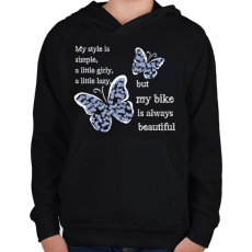 PRINTFASHION lepkésf - Gyerek kapucnis pulóver - Fekete