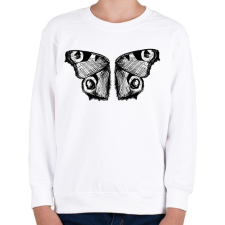PRINTFASHION Lepkeszárny (fekete-fehér) - Gyerek pulóver - Fehér gyerek pulóver, kardigán