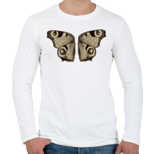 PRINTFASHION Lepkeszárny - Férfi hosszú ujjú póló - Fehér férfi póló