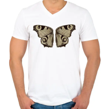 PRINTFASHION Lepkeszárny - Férfi V-nyakú póló - Fehér férfi póló