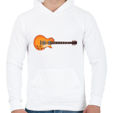 PRINTFASHION Les Paul Gitár - Férfi kapucnis pulóver - Fehér