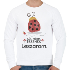 PRINTFASHION Leszarom - Férfi pulóver - Fehér