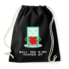 PRINTFASHION Leszel a játszótársam? - Sportzsák, Tornazsák - Fekete tornazsák