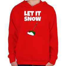 PRINTFASHION LET IT SNOW  - Gyerek kapucnis pulóver - Piros gyerek pulóver, kardigán