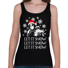 PRINTFASHION LET IT SNOW - Női atléta - Fekete női trikó