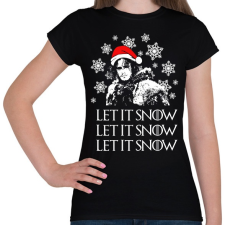 PRINTFASHION LET IT SNOW - Női póló - Fekete női póló