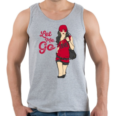 PRINTFASHION Let Me Go - Férfi atléta - Sport szürke