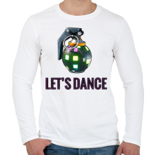 PRINTFASHION Let's dance - Férfi hosszú ujjú póló - Fehér férfi póló