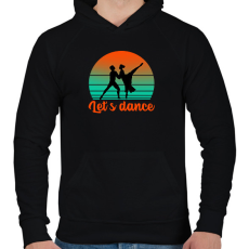 PRINTFASHION Let's dance - Férfi kapucnis pulóver - Fekete