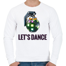 PRINTFASHION Let's dance - Férfi pulóver - Fehér