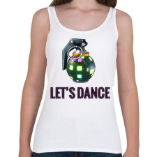 PRINTFASHION Let's dance - Női atléta - Fehér női trikó