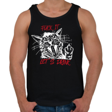 PRINTFASHION Let's drink - Punk - Férfi atléta - Fekete atléta, trikó