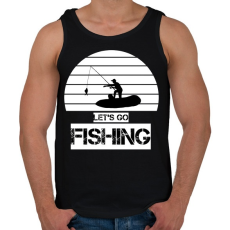 PRINTFASHION Let's go fishing  - Férfi atléta - Fekete