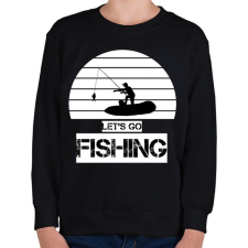 PRINTFASHION Let's go fishing  - Gyerek pulóver - Fekete gyerek pulóver, kardigán