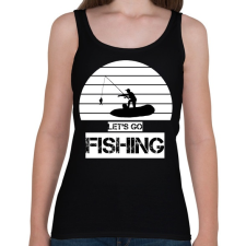 PRINTFASHION Let's go fishing  - Női atléta - Fekete női trikó