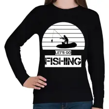 PRINTFASHION Let's go fishing  - Női pulóver - Fekete női pulóver, kardigán