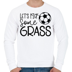 PRINTFASHION Let's kick some grass - Férfi pulóver - Fehér