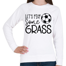 PRINTFASHION Let's kick some grass - Női pulóver - Fehér