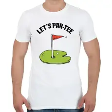 PRINTFASHION Let's par-tee - Férfi póló - Fehér