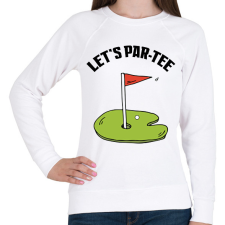 PRINTFASHION Let's par-tee - Női pulóver - Fehér női pulóver, kardigán