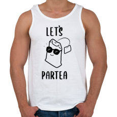 PRINTFASHION Let's ParTEA - Férfi atléta - Fehér