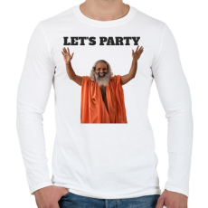 PRINTFASHION Let's party - Férfi hosszú ujjú póló - Fehér
