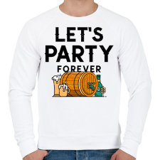 PRINTFASHION LET'S PARTY FOREVER - Férfi pulóver - Fehér férfi pulóver, kardigán