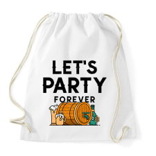 PRINTFASHION LET'S PARTY FOREVER - Sportzsák, Tornazsák - Fehér tornazsák