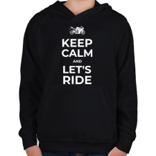PRINTFASHION LET'S RIDE - Gyerek kapucnis pulóver - Fekete gyerek pulóver, kardigán