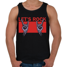 PRINTFASHION Let's rock - Férfi atléta - Fekete